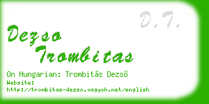 dezso trombitas business card