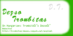 dezso trombitas business card